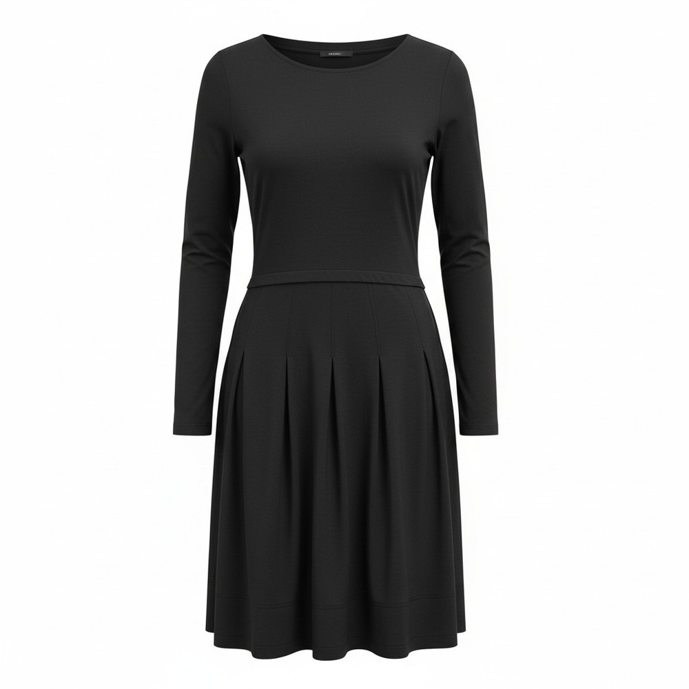 Lilith France Vintage Dress Women Small Black Angora Lagenlook Quiet Luxury Chic